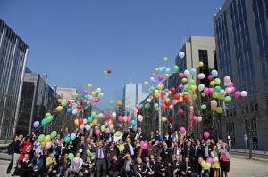 20110331 Balloon launch at ESDIN Closing